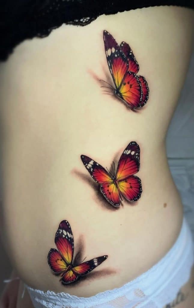 Tatuajes de mariposas en 3D