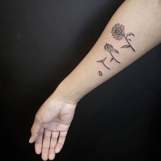 Otras ideas de diseño para Blooming Sunflower Tattoo