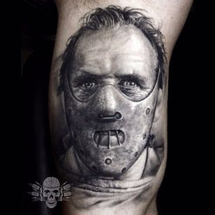 The Cannibal Tattoo de Javier Antunez @ Tattooed Theory # JavierAntunez #Tattooed Theory #Black Grey #Realistic #Canibal #Caniballattoo