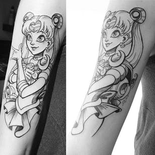 Tatuaje de Sailor Moon de Fukari.  #Fuki #Fukari #JudytaAnnaMurawska #sailormoon #anime