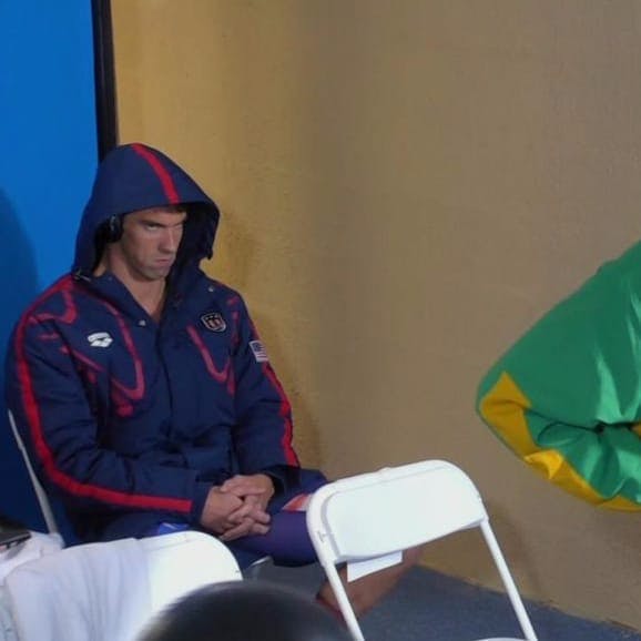 Michael Phelps ridícula expresión facial # nadar # deporte # competidores # michaelphelps