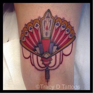 Tatuaje de Tracy D. #artdeco #artdecotattoos #TracyD