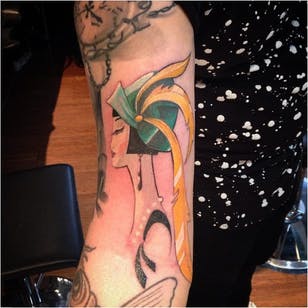 Tatuaje de James Brown #artdeco #artdecotattoos #JamesBrown #lady #hat