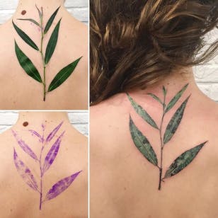 Tatuaje de hoja por Rit Kit #RitKit #leaves #plant #botanical #naturaleza