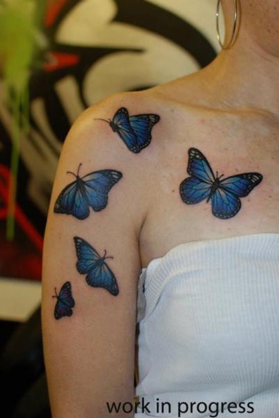 tatuaje-hombro-brazo-mariposa