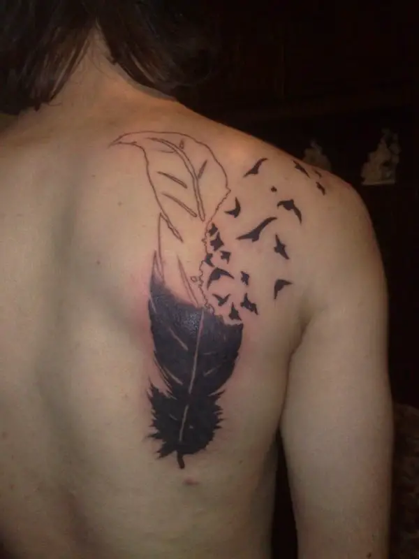 colocación de tatuajes de aves