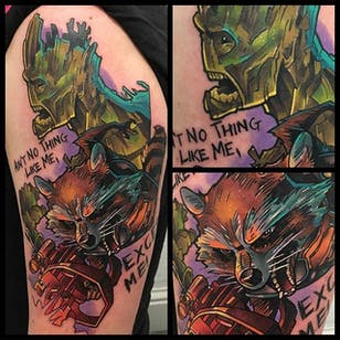 Big Tattoo by Andy Walker #groot #groottattoo #groottattoos #guardiansofthegalaxy #guardiansofthegalaxytattoo #disney #marvel #marveltattoo #movietattoo #movietattoos #filmtattoo #AndyWalker