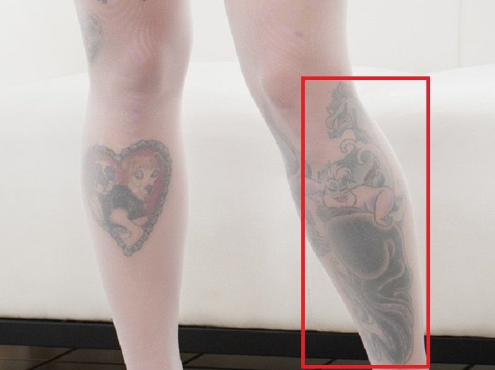 tatuaje de la pierna izquierda jessie lee