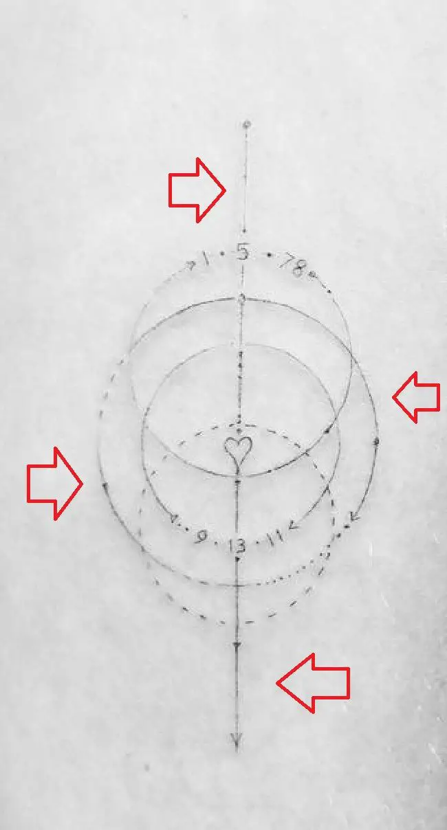 círculos geométricos - tatuaje - january jones