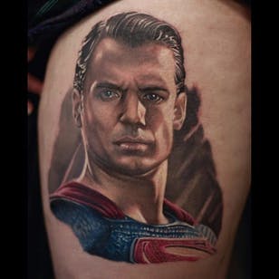 Retrato de Superman de Mat Valles.  #realismo #farverealisme # portræt #MatValles #Superman #superhelt #HenryCavill