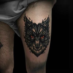 Tatuaje estilo boceto de cabeza de lobo por Rud De Luca @ RudDeLuca # RudDeLuca # RudDeLuca Tattoos # Sketch # Style # Animals # Wolf #Italia