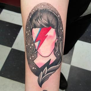 Tatuaje sin rostro Ziggy Stardust por @Pony_tbr #Faceless #ZiggyStardust #DavidBowie