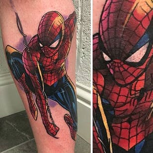 Tatuaje de Spiderman de Andy Walker.  #Spiderman #marvel #comic #superhero #movie #film #AndyWalker