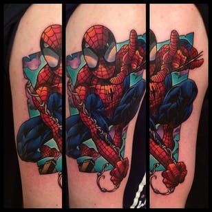 Tatuaje de superhéroe de Andy Walker.  #Spiderman #marvel #comic #superhero #movie #film #AndyWalker