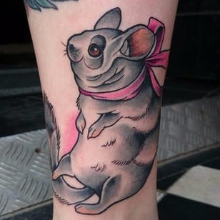 Tatuaje Chinchilla por Mantra Tattoo #chinchilla #animals #cutetattoos #MantraTattoo