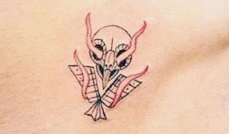 Tatuaje de calavera de miedo de Ethan