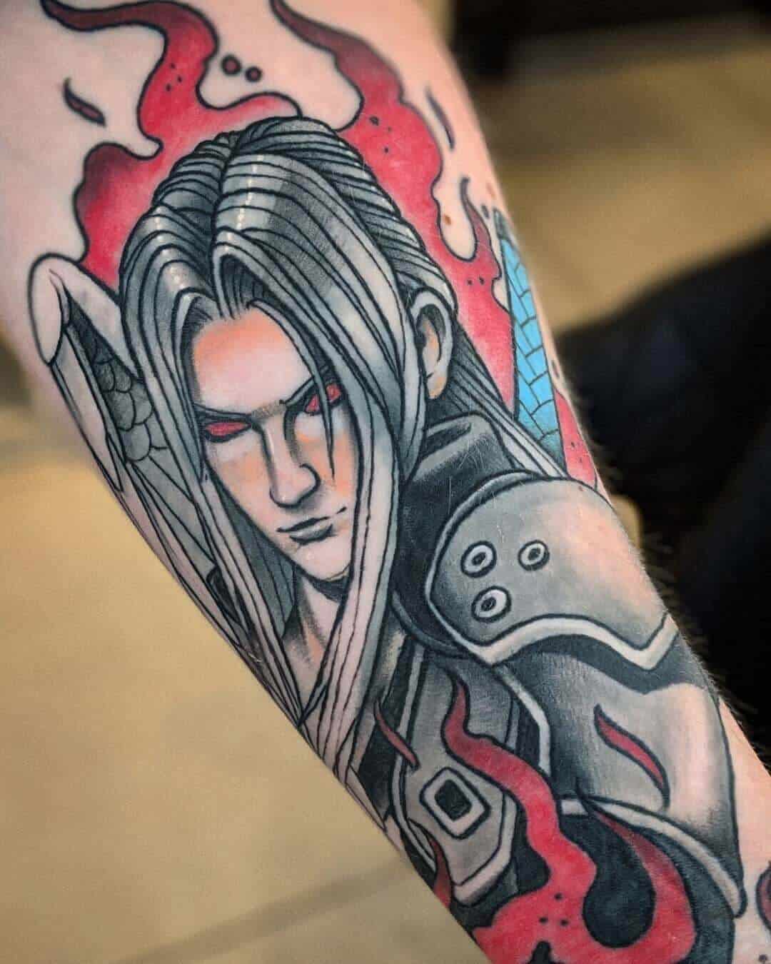 tatuaje de manga de sephiroth