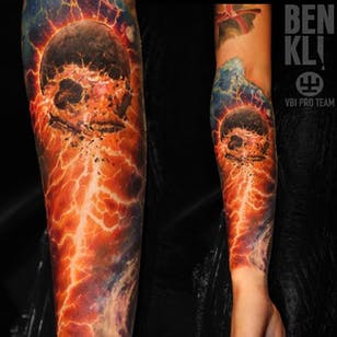 Tatuaje espacial de Ben Klishevskiy #BenKlishevskiy #space #realism #realistic (Foto: Instagram)