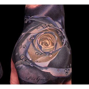 Rose Tattoo by Phil Garcia #rose #realistic #rosetattoos #realism #hyperealism #PhilGarcia