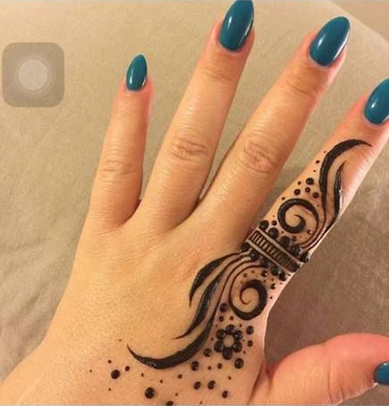 diseños fáciles de mehandi 