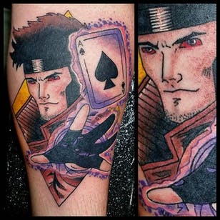 Gambit Tattoo por Steve Rieck #Gambit #ComicBookTattoo #ComicBook #Comics #Superhero #SteveRieck