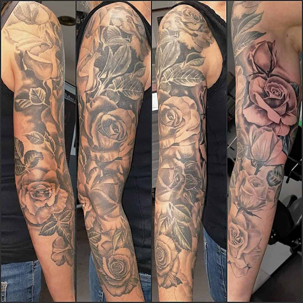 Tatuajes de flores de rosa 1