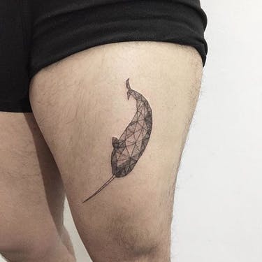 Unicornios del mar: 17 encantadores tatuajes de narvales