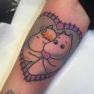 Moomin Heart Tattoo #Corazón #HeartTattoos #Kawaii #CuteTattoos #KeelyRutherford