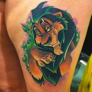 Tatuaje de cicatriz por Andy Walker #DisneyVillain #Disney #LionKing #AndyWalker