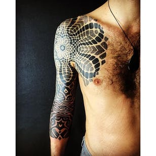 Tatuaje de Matt Black #blackwork #dotwork #pattern #black #MattBlack