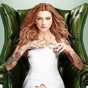 por Hilary Heffron / Hilarious Delusions #tattooedcharacters #tvshow #gameofthrones #GOT #digitalartist