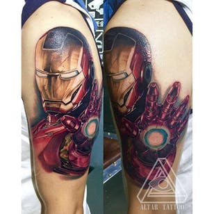 Tatuaje de Iron Man realizado en Altar Tattoo.  #marvel #superhero #jernmanden #komisk #movie #tonystark