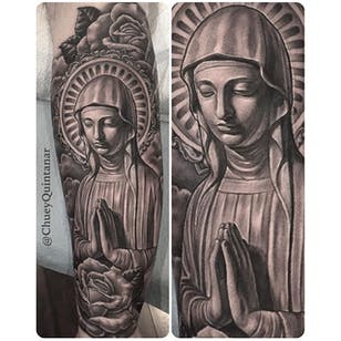 Madre María de Chuey Quintana @chueyquintanar #religious #blackandgrey #detail #ChueyQuintana