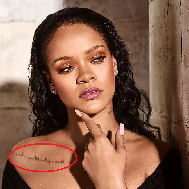 rihanna-nunca falla, siempre lecciones de tatuajes