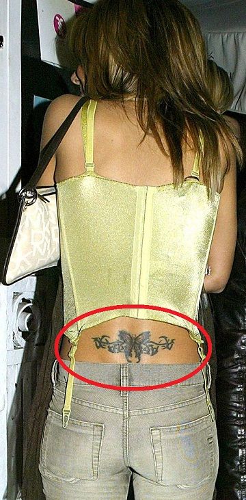 Cheryl Cole - Tatuaje de mariposa