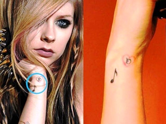 Avril Lavigne Music Note Tattoo