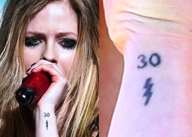 Avril Lavigne Thirty Thunder Tattoo