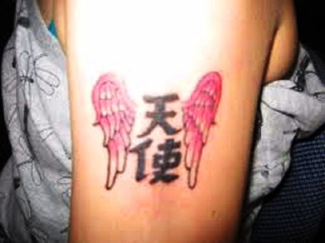 Tatuaje de ángel chino