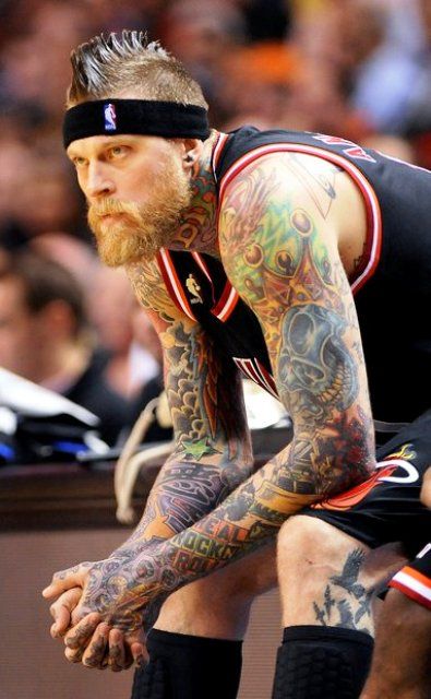 Tatuaje de Chris Andersen en su pierna