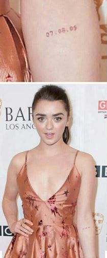 Tatuaje de antebrazo de Maisie Williams