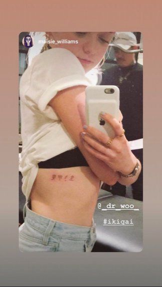 Maisie Williams - tatuajes de Ikigai
