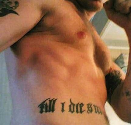 Tom Hardy Till I Die SW Tatuaje