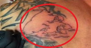 Tatuaje de hocico de perro Tom Hardy