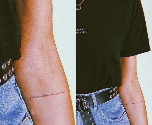 Tatuaje en el codo de Brittany Xavier