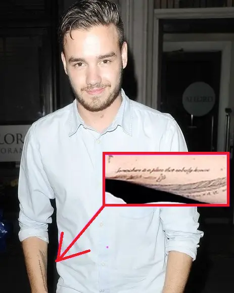 Tatuaje en el brazo de Liam Payne