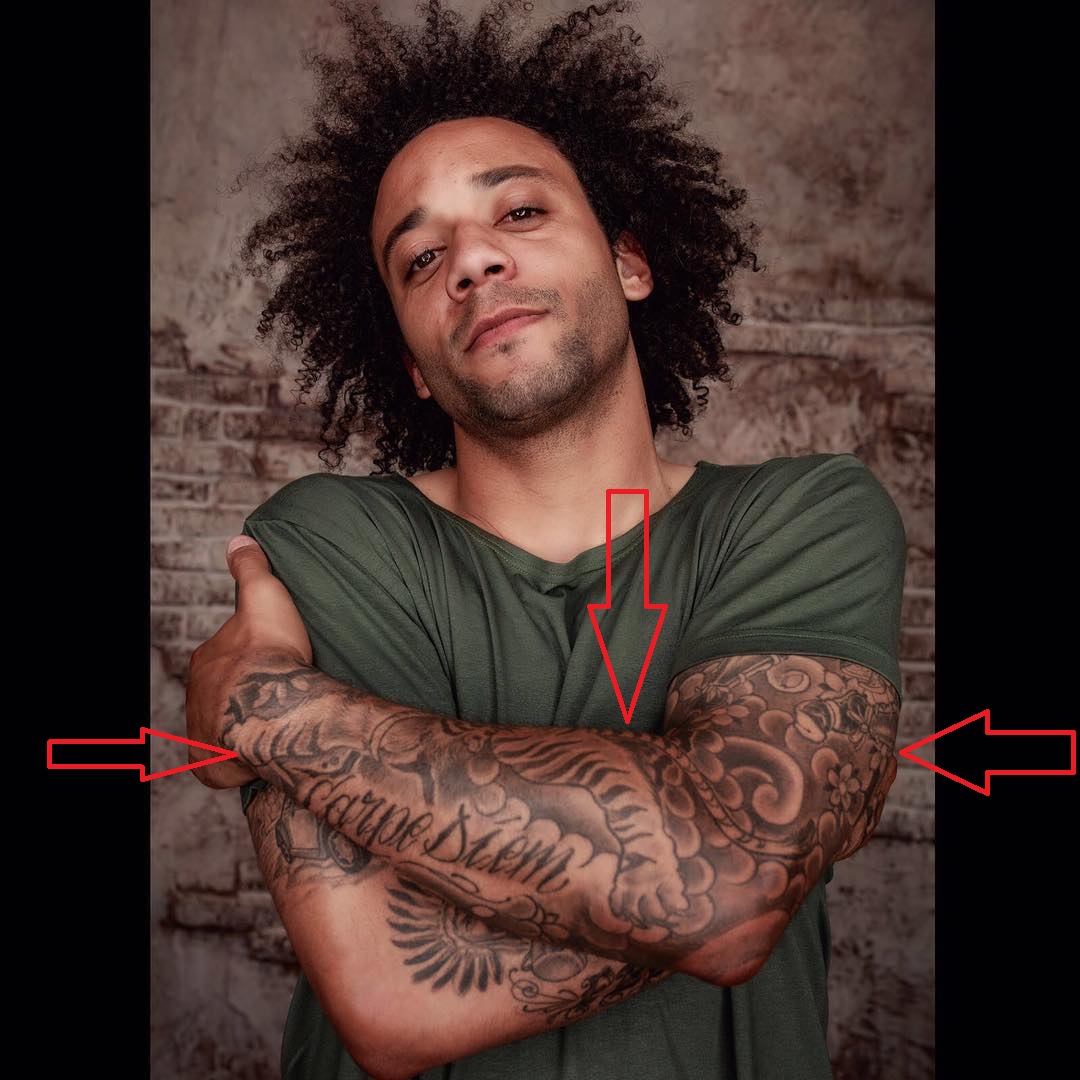 Tatuaje de Marcelo en el brazo izquierdo