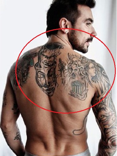 Tatuaje diablo por Ezequiel Lavezzi