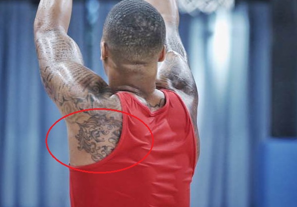 Damian Lillard Back Tattoo01