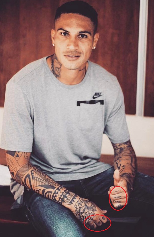 Paolo Guerrero Knuckles Tattoo