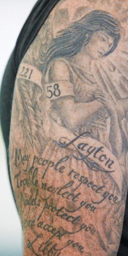 Tatuaje de Ben Stokes de una diosa maorí